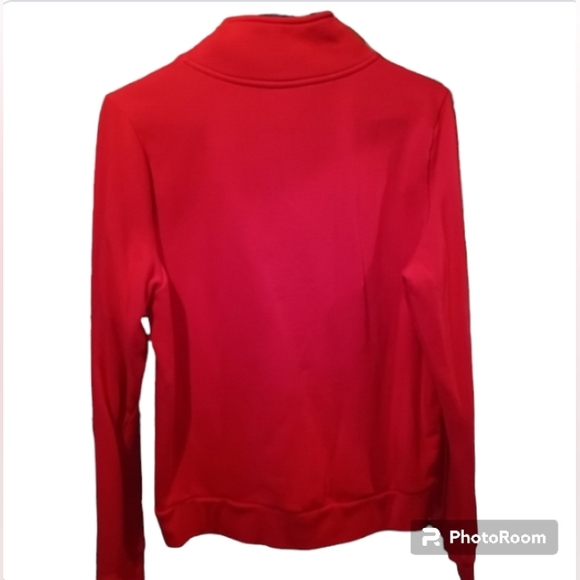 PINK VS Quarter Zip Up Sweatshirt Red Pepper 🌶️ & Black Block Logo - Picture 3 of 8